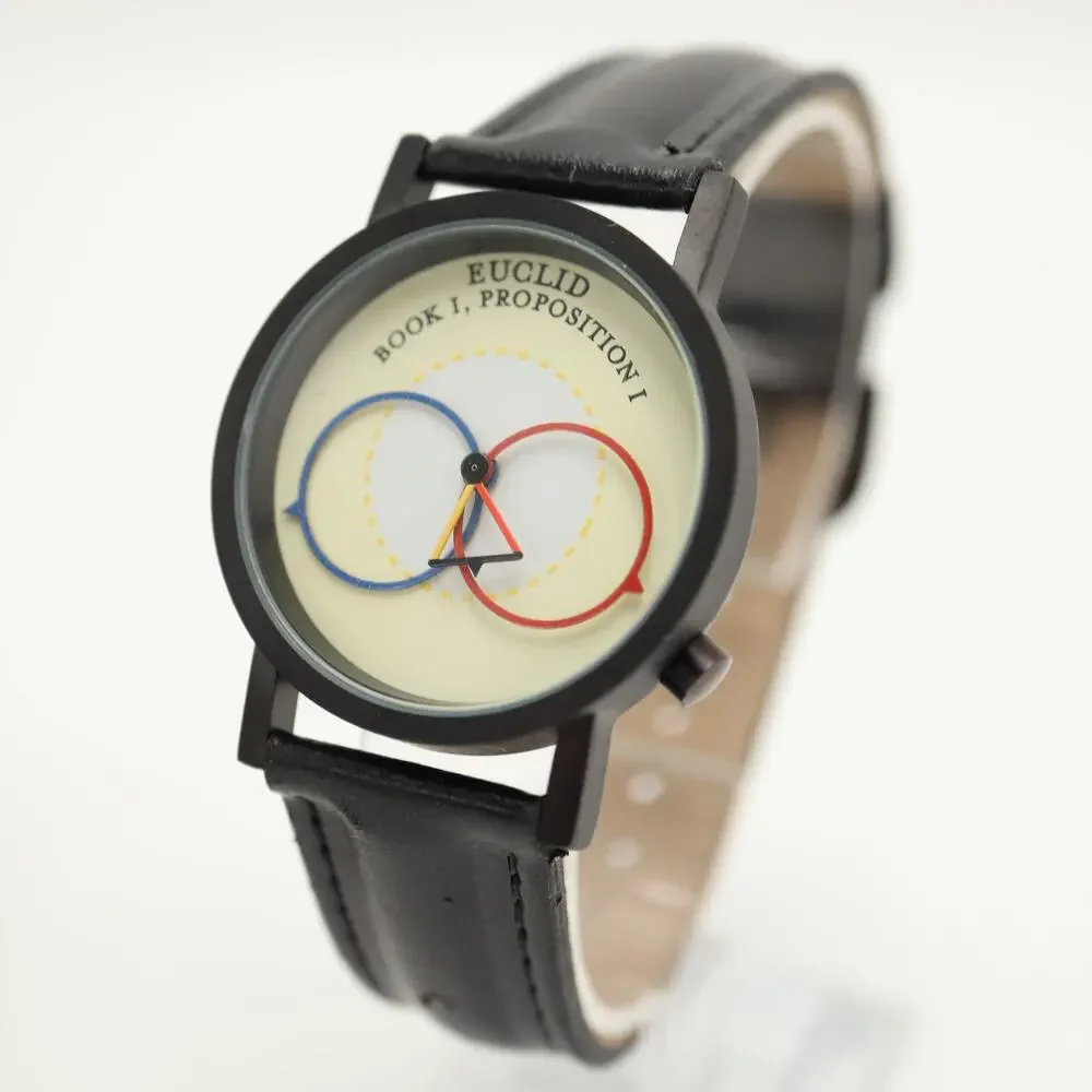 Tempus Fugit Euclid Geometry 33mm Watch Unemployed Philosopher Guild New Battery